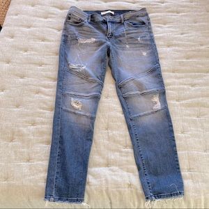 Distressed Medium Wash Jeans